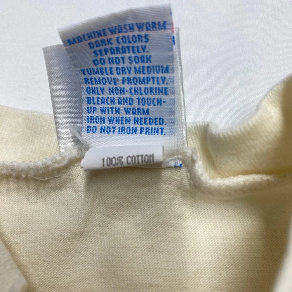 Vintage Baby B'gosh Safari Graphic T-Shirt 12 Months Cream Made in USA 90s